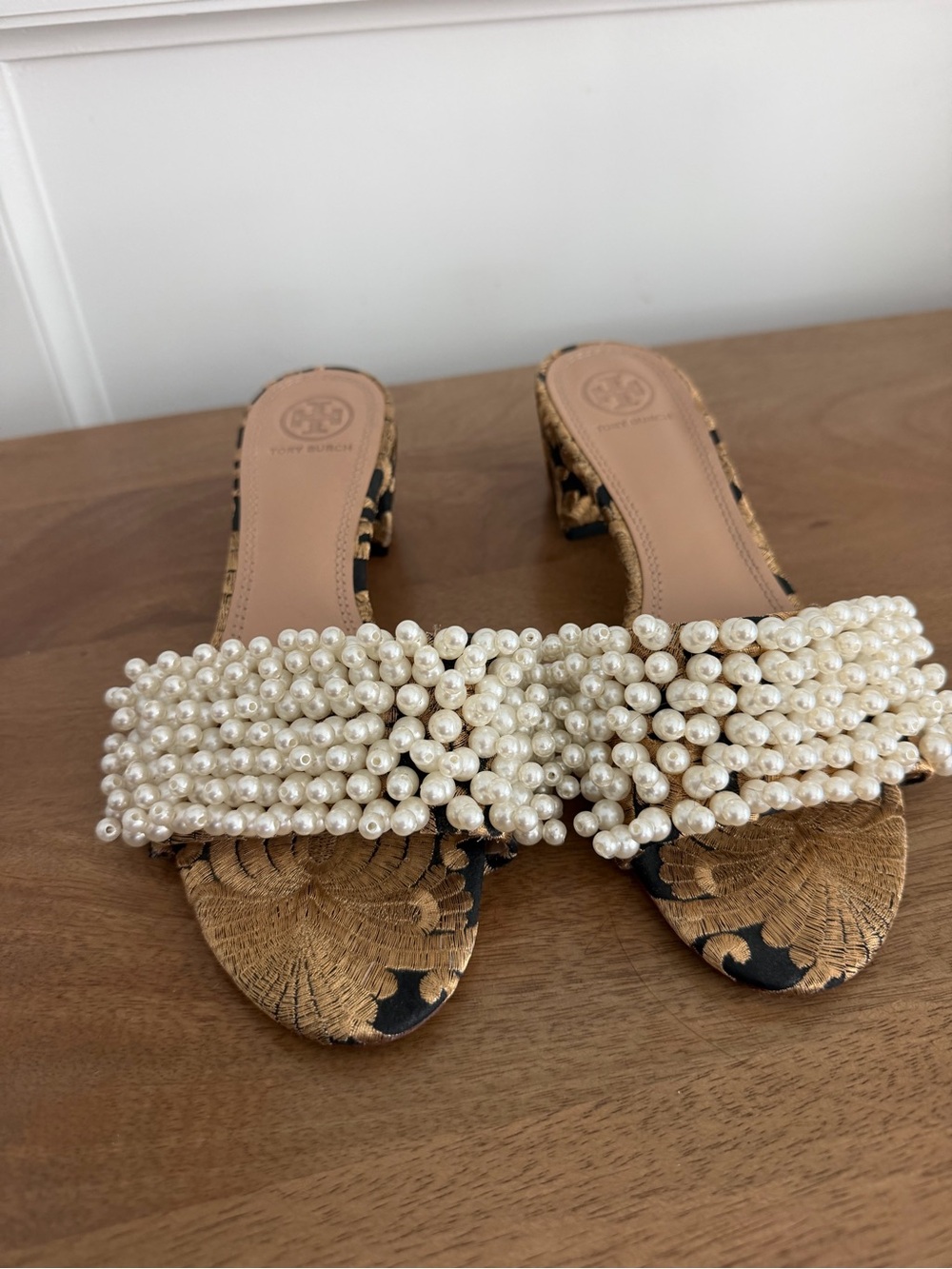 Tory Burch Ivory Pearl-Embellished Flat Loafer - Picture 2 of 4